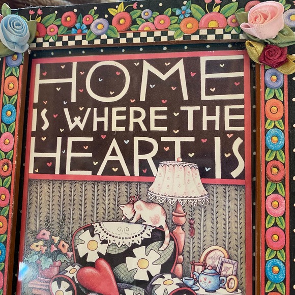 Mary Engelbreit Home Is Where The Heart Is Framed Print - Picture 4 of 8
